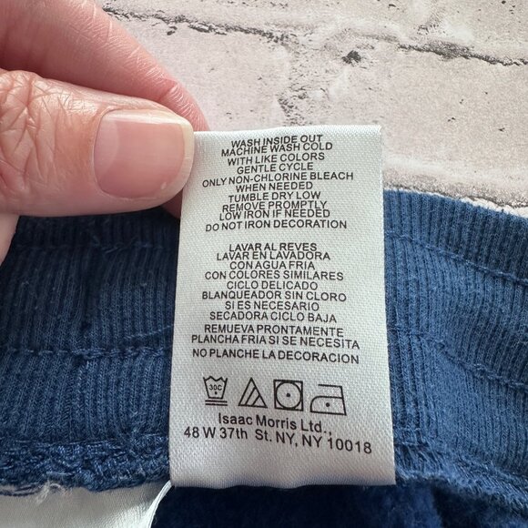 Life Is Better With Friends Navy Blue Joggers Large Drawstring Waist Elastic Cuf - Picture 12 of 12